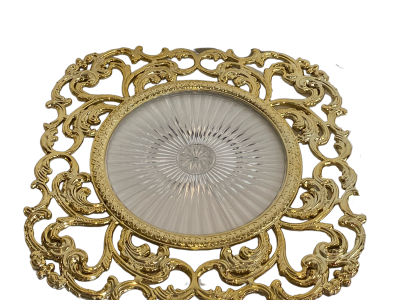 dessous d'assiettes baroque or