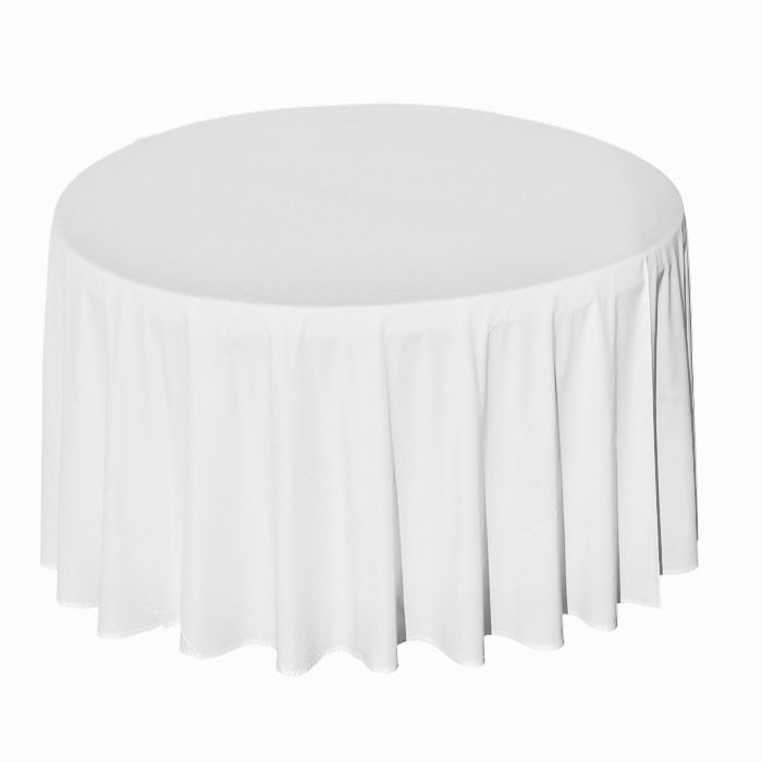 Nappe lycra ronde blanche fête anniversaire mariage aid Nappe table ronde blanche