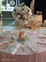 centre de table support or + boule de fleurs