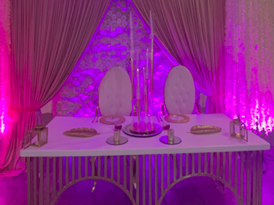 fête anniversaire mariage aid table basse or événement féérique magique