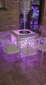 fête anniversaire mariage aid table basse or événement féérique magique table lumineuses