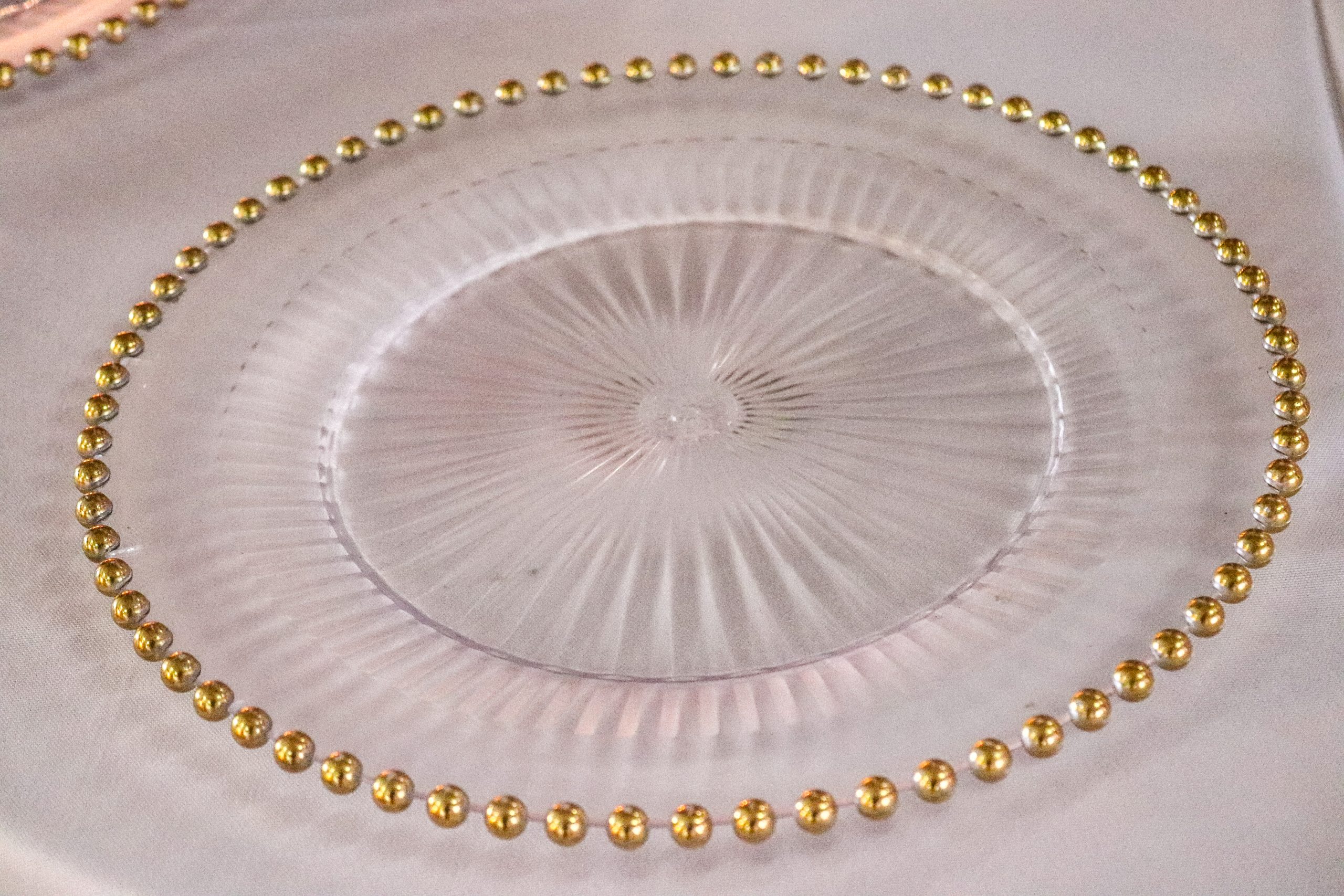 Dessous d'assiettes perlé or Dessous d'assiettes perlé or