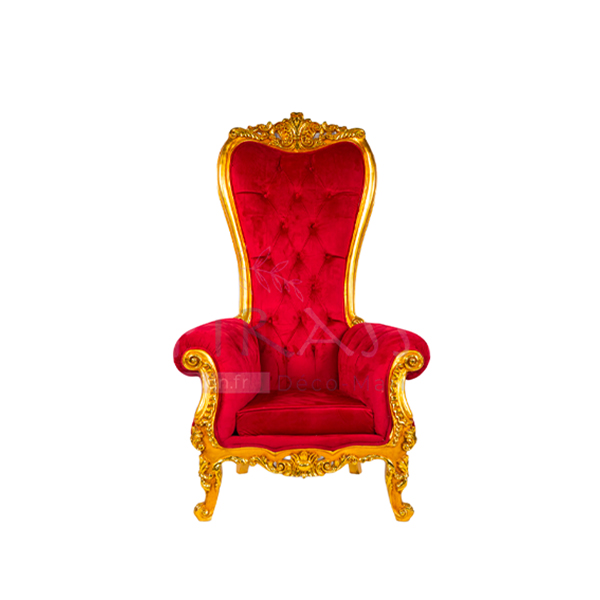 majesticfauteuil majestic rouge et or-rouge mobilier décoration mariage oriental fête