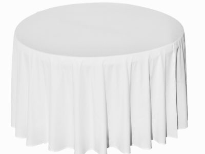 fête anniversaire mariage aid Nappe table ronde blanche