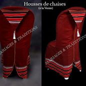 housse de chaise rouge orientale