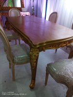 table à manger baroque or