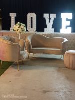 Trône coquille champagne